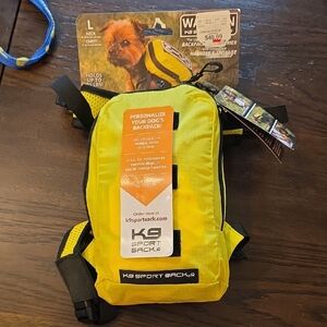 K9 Sport Sack Yellow Dog Carrier and Harness Large